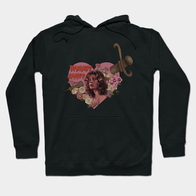 Dammit Janet (Pink Heart) The Rocky Horror Picture Show Hoodie by daniasdesigns